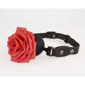 Черный кляп-шар с розой - Sitabella - купить с доставкой в Старом Осколе