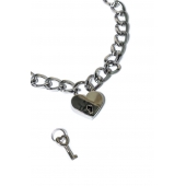 Серебристый ошейник Embrace с ключиком - Lola Games - купить с доставкой в Старом Осколе