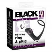 Черное эрекционное кольцо с анальной вибропробкой Vibrating Ring   Plug - Orion - в Старом Осколе купить с доставкой