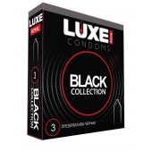 Черные презервативы LUXE Royal Black Collection - 3 шт. - Luxe - купить с доставкой в Старом Осколе