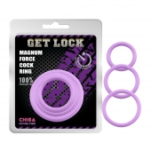 Набор из 3 сиреневых эрекционных колец Magnum Force Cock Ring - Chisa - в Старом Осколе купить с доставкой