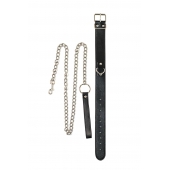 Черный ошейник с поводком Wild - Lola Games - купить с доставкой в Старом Осколе