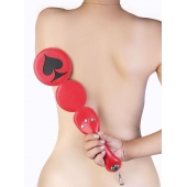 Шлёпалка  Пики  с анальным плагом - LOVETOY (А-Полимер) - купить с доставкой в Старом Осколе