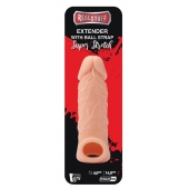 Телесная насадка EXTENDER WITH BALL STRAP 5.5 - 14 см. - Dream Toys - в Старом Осколе купить с доставкой