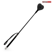 Черный стек с наконечником-сердечком - 54 см. - Notabu - купить с доставкой в Старом Осколе