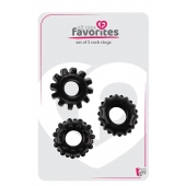 Набор из 3 черных эрекционных колец SET OF 3 COCKRINGS - Dream Toys - в Старом Осколе купить с доставкой