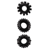 Набор из 3 черных эрекционных колец SET OF 3 COCKRINGS - Dream Toys - в Старом Осколе купить с доставкой