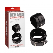 Черные оковы Classic Ankle Cuffs - Chisa - купить с доставкой в Старом Осколе