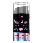 Жидкий интимный гель с эффектом вибрации Vibration! Bubble Gum - 15 мл. - INTT - купить с доставкой в Старом Осколе