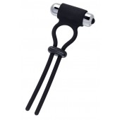 Черное эрекционное лассо на пенис Jat - A-toys - в Старом Осколе купить с доставкой