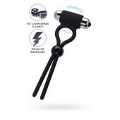 Черное эрекционное лассо Ect с виброэлементом - A-toys - в Старом Осколе купить с доставкой