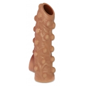 Телесная насадка с бугорками и открытой головкой Nude Sleeve S - 10 см. - KOKOS - в Старом Осколе купить с доставкой