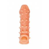 Телесная закрытая насадка с пупырышками Cock Sleeve Size L - 17,6 см. - KOKOS - в Старом Осколе купить с доставкой