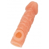 Телесная закрытая насадка с шершавой головкой Cock Sleeve Size L - 17,6 см. - KOKOS - в Старом Осколе купить с доставкой