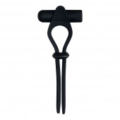 Черное эрекционное лассо с вибропулей Black Tie Affair - Zero Tolerance - в Старом Осколе купить с доставкой