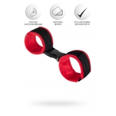 Красно-черные велюровые оковы Anonymo - ToyFa - купить с доставкой в Старом Осколе