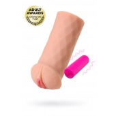 Телесный реалистичный мастурбатор-вагина Elegance.007 с вибрацией - KOKOS - в Старом Осколе купить с доставкой