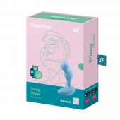 Голубой анальный вибростимулятор Deep Driver - 11,2 см. - Satisfyer - в Старом Осколе купить с доставкой