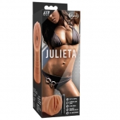 Мастурбатор-вагина цвета карамели Julieta с вибрацией - Blush Novelties - в Старом Осколе купить с доставкой