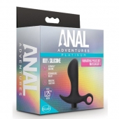 Черный анальный вибратор Silicone Vibrating Prostate Massager 01 - 10,8 см. - Blush Novelties - в Старом Осколе купить с доставкой