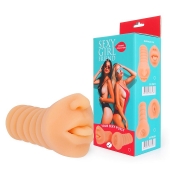 Телесный мастурбатор-ротик с высунутым язычком - Bior toys - в Старом Осколе купить с доставкой