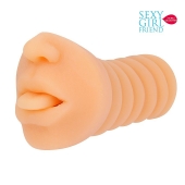 Телесный мастурбатор-ротик с высунутым язычком - Bior toys - в Старом Осколе купить с доставкой