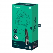 Черный анальный вибратор Hot Passion с функцией нагрева - Satisfyer - в Старом Осколе купить с доставкой