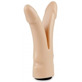 Телесная сплит-насадка харнесс - 16,5 см. - LOVETOY (А-Полимер) - купить с доставкой в Старом Осколе