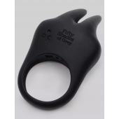 Черное эрекционное виброкольцо Sensation Rechargeable Vibrating Rabbit Love Ring - Fifty Shades of Grey - в Старом Осколе купить с доставкой