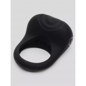 Черное эрекционное виброкольцо Sensation Rechargeable Vibrating Love Ring - Fifty Shades of Grey - в Старом Осколе купить с доставкой