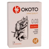 Тонкие презервативы OKOTO Thin Extra Soft - 3 шт. - Sitabella - купить с доставкой в Старом Осколе