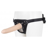 Пустотелый страпон Harness CLASSIC с бандажом - 19,5 см. - LOVETOY (А-Полимер) - купить с доставкой в Старом Осколе