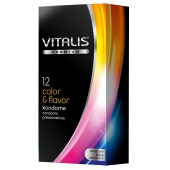 Цветные ароматизированные презервативы VITALIS PREMIUM color   flavor - 12 шт. - Vitalis - купить с доставкой в Старом Осколе