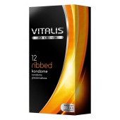 Ребристые презервативы VITALIS PREMIUM ribbed - 12 шт. - Vitalis - купить с доставкой в Старом Осколе