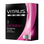 Презервативы с пупырышками и кольцами VITALIS PREMIUM sensation - 3 шт. - Vitalis - купить с доставкой в Старом Осколе