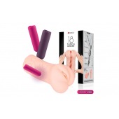 Телесный вибромастурбатор-вагина Tattoo Auto - KOKOS - в Старом Осколе купить с доставкой