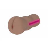 Коричневый вибромастурбатор-анус TONGGGO-Black Angel Auto - KOKOS - в Старом Осколе купить с доставкой