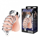 Серебристая клетка для члена Urethral Play Cage - BlueLine - купить с доставкой в Старом Осколе