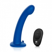 Синяя насадка Remote Control P-Spot G-Spot с черными трусиками - 20 см. - Pegasus - купить с доставкой в Старом Осколе