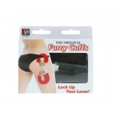 Металлические наручники с чёрной меховой опушкой - Dream Toys - купить с доставкой в Старом Осколе