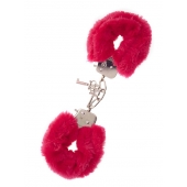 Металлические наручники с красной меховой опушкой METAL HANDCUFF WITH PLUSH RED - Dream Toys - купить с доставкой в Старом Осколе