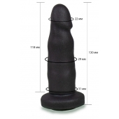 Черная реалистичная насадка-фаллоимитатор с головкой - 13 см. - LOVETOY (А-Полимер) - купить с доставкой в Старом Осколе