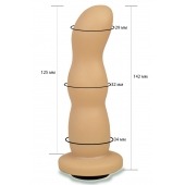 Телесная рельефная насадка Harness - 14,2 см. - LOVETOY (А-Полимер) - купить с доставкой в Старом Осколе