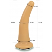 Телесная гладкая насадка Harness - 13,3 см. - LOVETOY (А-Полимер) - купить с доставкой в Старом Осколе