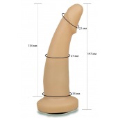 Телесная гладкая насадка Harness - 14,7 см. - LOVETOY (А-Полимер) - купить с доставкой в Старом Осколе