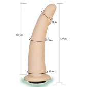 Телесная гладкая насадка-фаллоимитатор Harness - 17 см. - LOVETOY (А-Полимер) - купить с доставкой в Старом Осколе