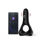 Черное виброкольцо Magic Motion Rise с подхватом мошонки - Magic Motion - в Старом Осколе купить с доставкой