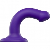 Фиолетовый фаллоимитатор-насадка Strap-On-Me Dildo Dual Density size S - 17 см. - Strap-on-me - купить с доставкой в Старом Осколе