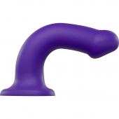 Фиолетовый фаллоимитатор-насадка Strap-On-Me Dildo Dual Density size L - 19 см. - Strap-on-me - купить с доставкой в Старом Осколе