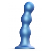 Голубая насадка Strap-On-Me Dildo Plug Balls size S - Strap-on-me - купить с доставкой в Старом Осколе